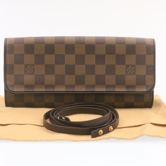 LOUIS VUITTON Damier Ebene Pochette Twin GM Shoulder Bag N51851 LV Auth 24679A - Picture 12 of 16